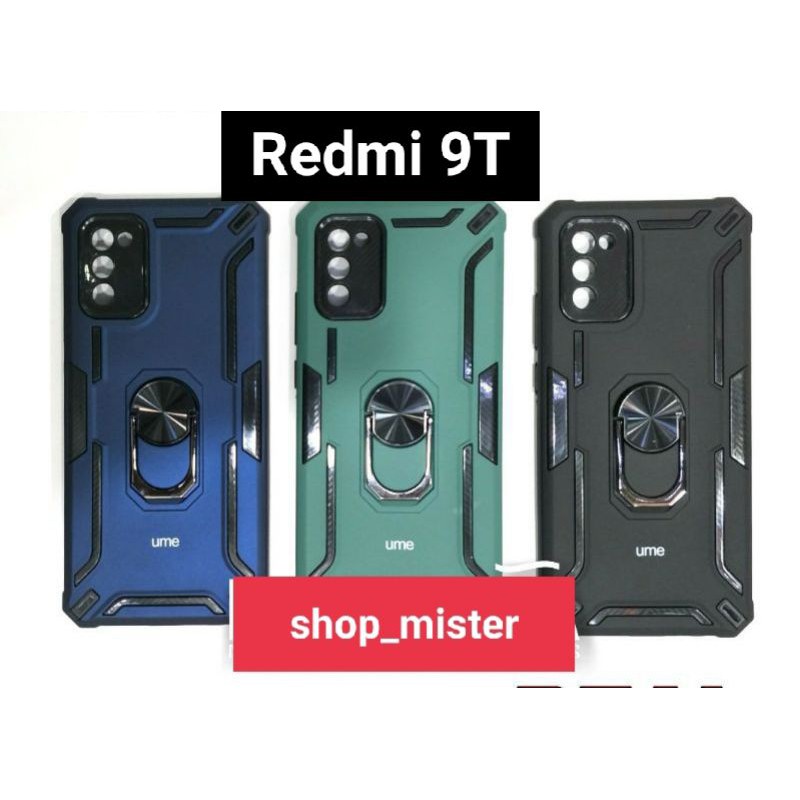 Case Armour Anti Shock + Ring 360° Redmi 9T // Case Anti Banting + Ring Redmi 9T1