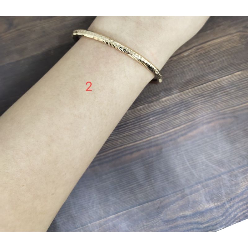 Fifi Fashion Gelang Keroncong Bangkok Ukir Model Perhiasan Lapis Emas GK12