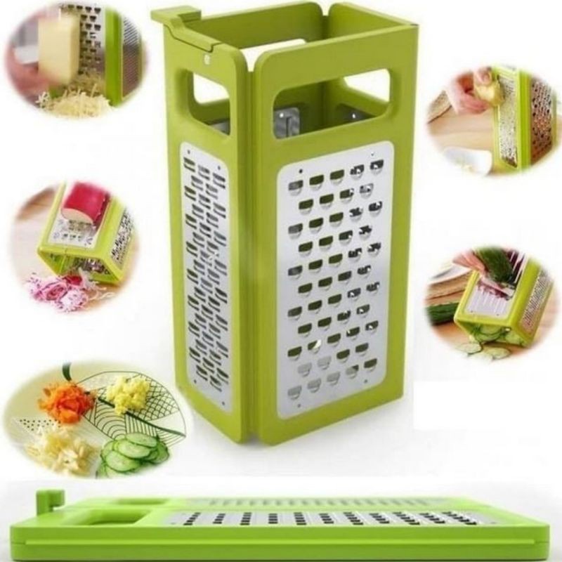 Fold Fiat Grater Parutan 4 in 1 Serbaguna Lipat murah - 4in1 pemotong sayur dan buah