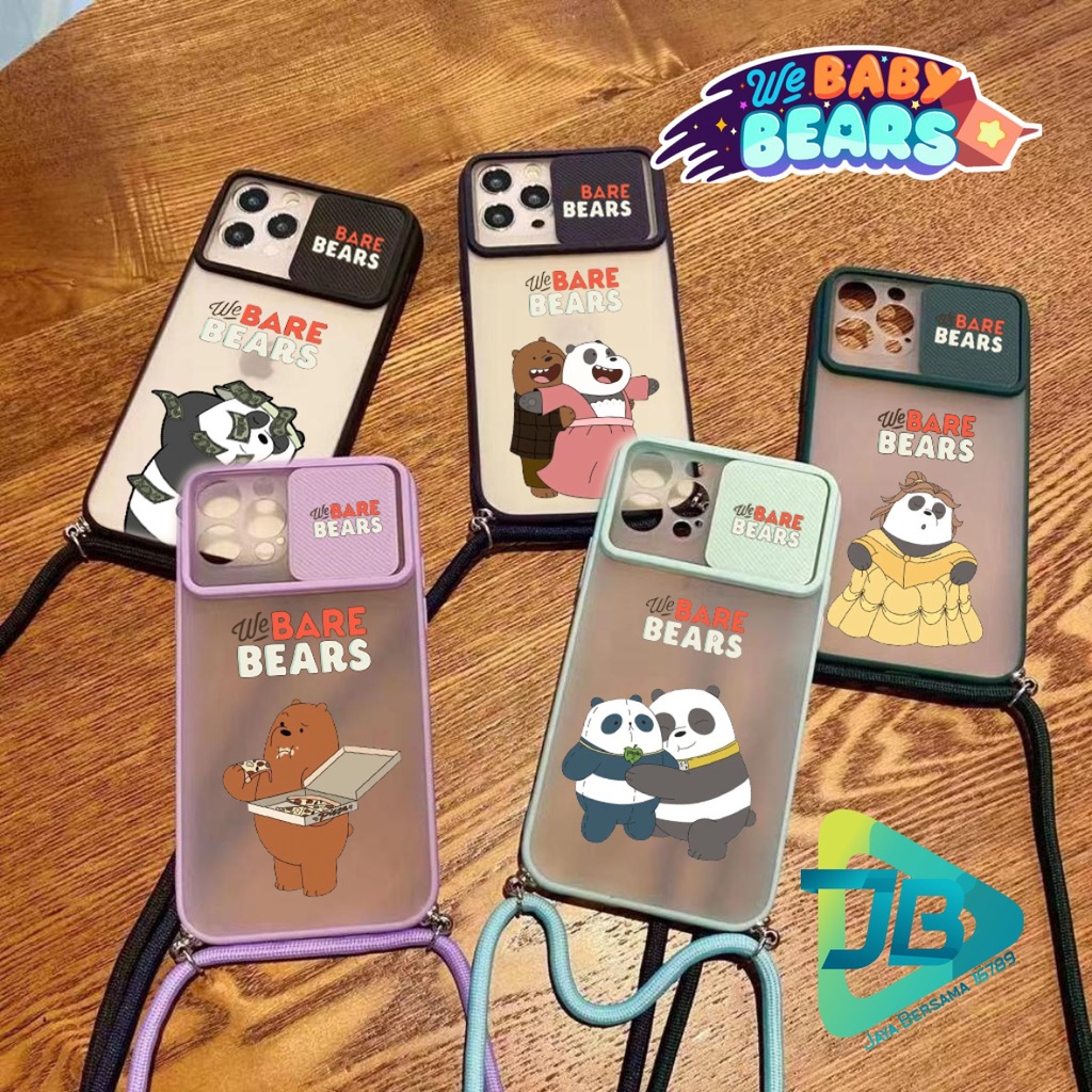 SOFTCASE SLINGCASE SLIDE PELINDUNG KAMERA WE BABY BEARS SAMSUNG OPPO VIVO REALME IPHONE XIAOMI ALL TYPE JB4866