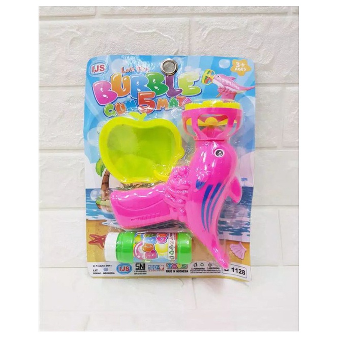 Edufuntoys - BUBBLE GUN / Mainan Anak Tembak Bubble Gun Dolphin 5 Mata Gelembung Air Sabun SNI bubble dolphin 5 mata-1