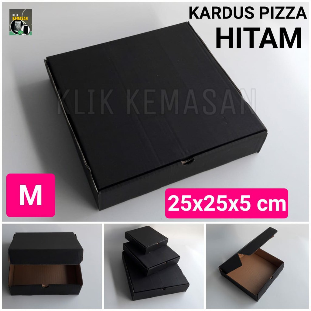 

KARDUS PIZZA HITAM 25X25X5CM KOTAK KARTON BOX PIZZA DUS DOS BAJU