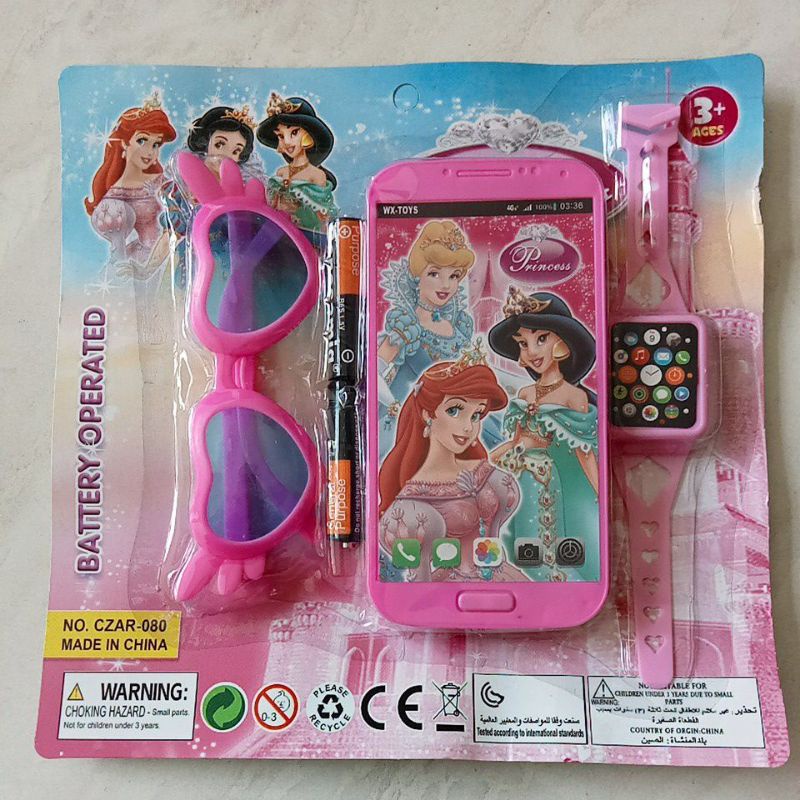 Mainan HP smartphone jam tangan dan kacamata anak lucu CZAR-080