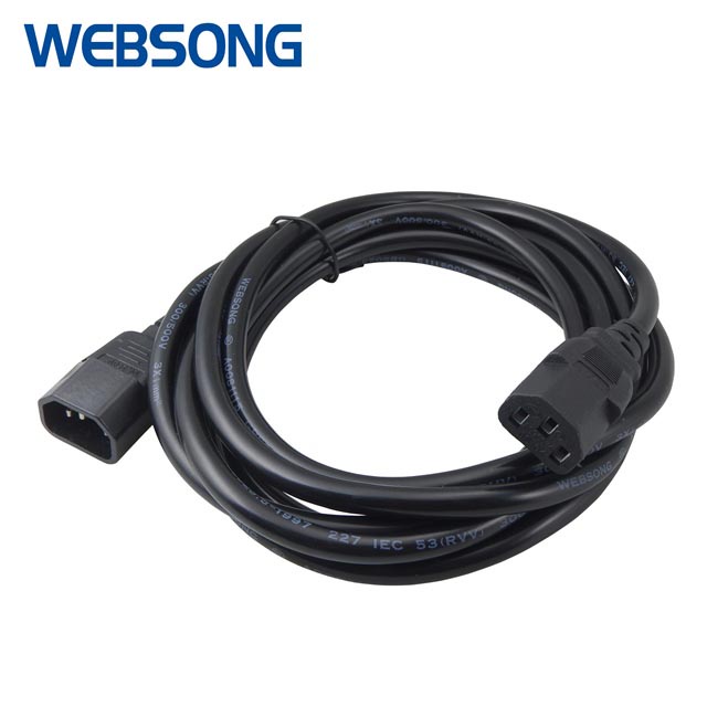 Kabel Power Extension C14 to C13 1.8M 3M 5M 0.15x1mm OD7.0 1000watt WEBSONG