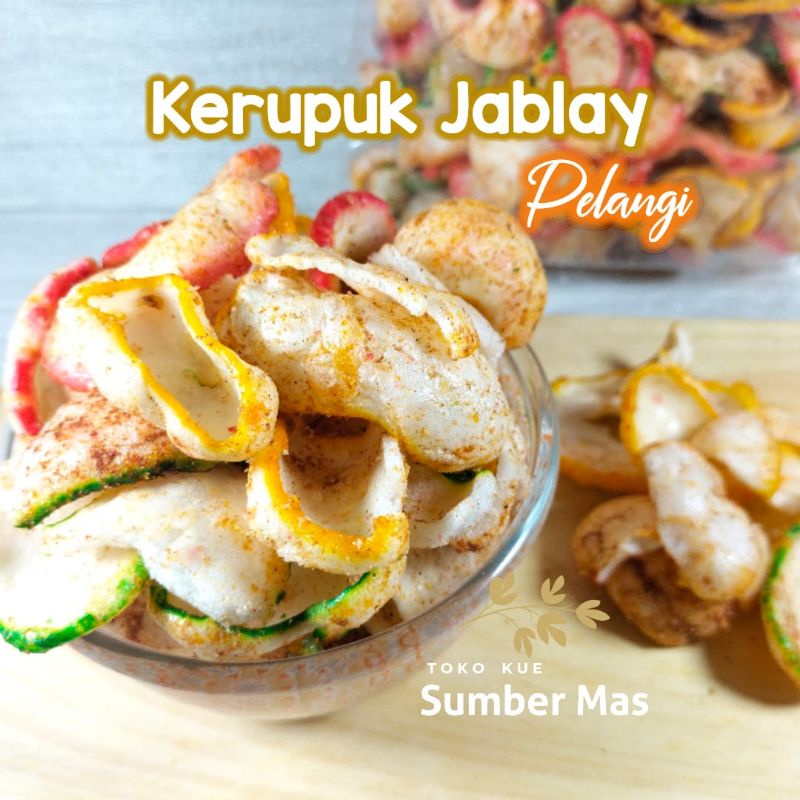 KERUPUK JABLAY pelangi berat 250 gr