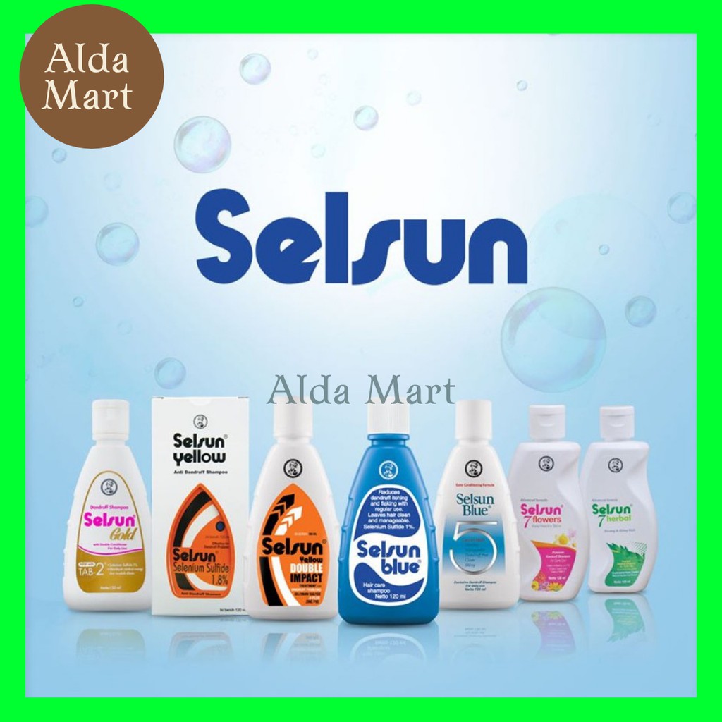 Selsun Shampoo 50ml 60ml 120ml 100ml Anti ketombe | Gold | Yellow Double | 7 Herbal | 7 Flower | 5 blue