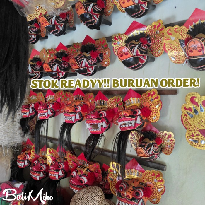 Barong Bali/Topeng Barong/Tapel Barong/Untuk Anak Kecil/Topeng Kayu 023