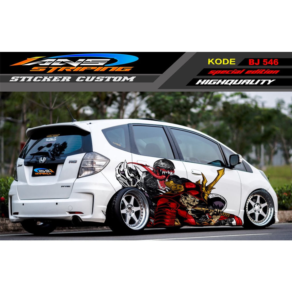 STICKER VARIASI MOBIL JAZZ BRIO AGYA SIGRA SEDAN SWIFT / DECAL STIKER MOBIL VENOM / STIKER MOBIL