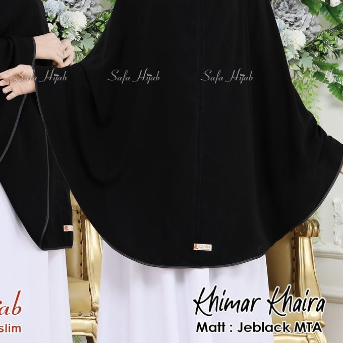 ➶ KHIMAR JUMBO Syar'i JETBLACK MTA Syar'i JUMBO ORYGINAL list pita warna/polos super cantik pet dan 