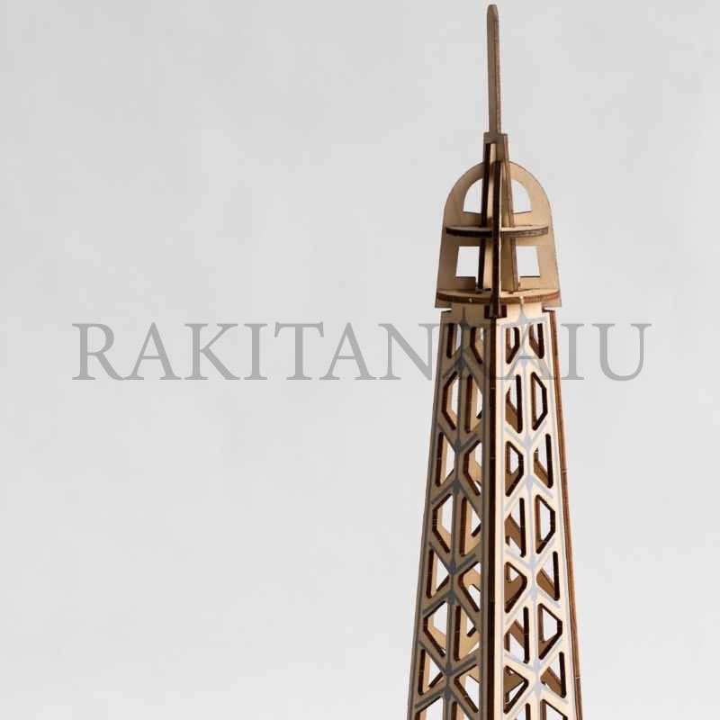 Puzzle Edukasi Rakitan Kaiu model menara eiffel