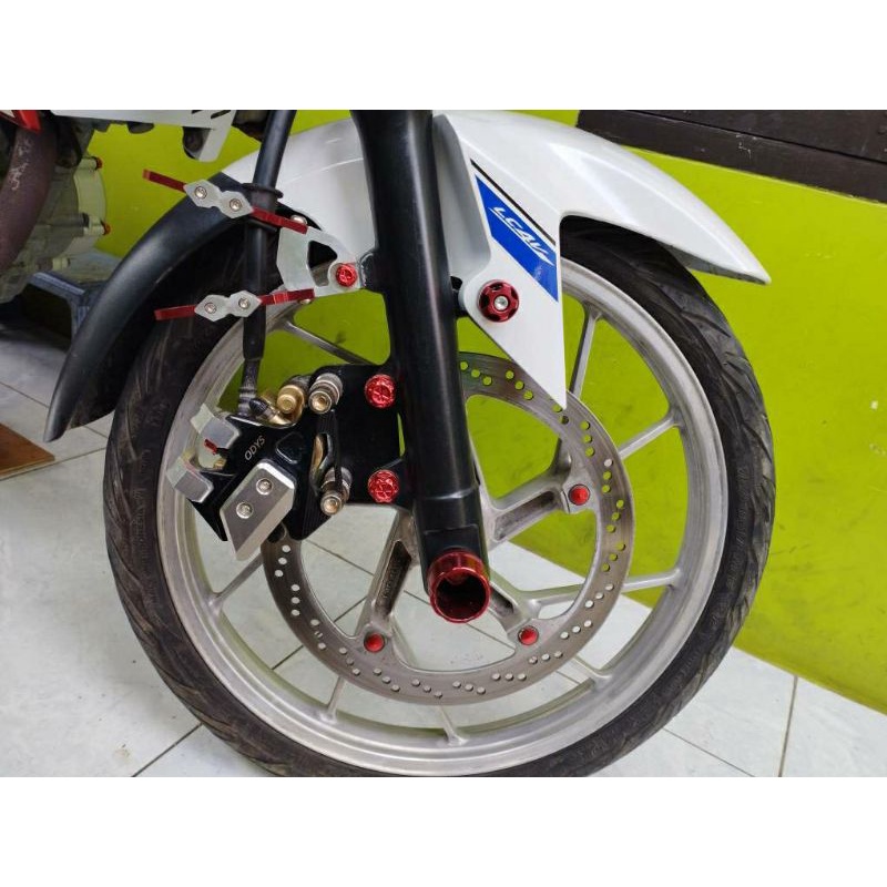 Breket Piringan Disc Cakram Depan Vixion Old / New NvL NvA Advanced LC45 - Buat Disc Lebar 300 mm