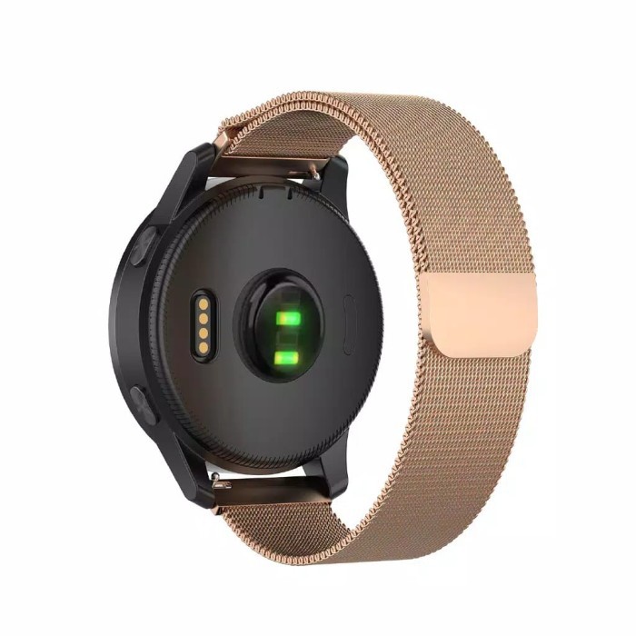 Steel Milanese tali jam Galaxy Watch 46mm Garmin Vivoactive 4 4S 3 245