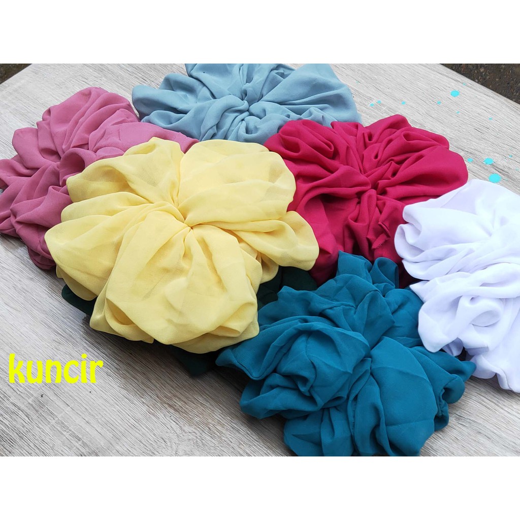 KUNCIR KUNCIRAN IKAT RAMBUT HIJAB SCRUNCHIE CEPOL JUMBO INNER JILBAB TREND