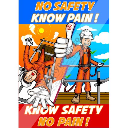 Sp309 Poster K3 Safety A2 Know Safety No Pain Shopee Indonesia