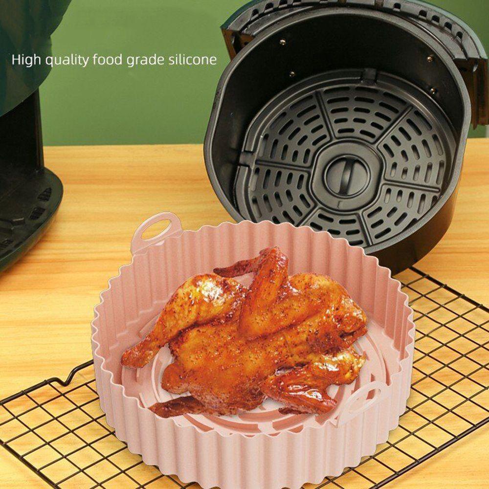 Solighter Air Fryer Silicone Pot Reusable Grill Pan Keranjang Pengganti