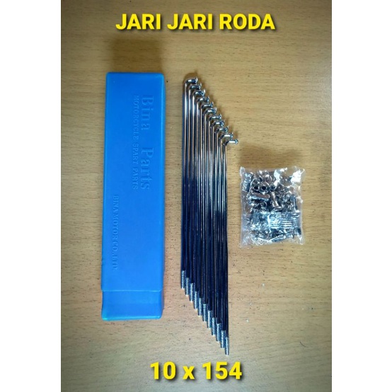 Jari jari ruji CROM CHROME Velg ring 17 belakang [ 10 X 154 ] Motor YAMAHA -  VEGA R , FIZ R , JUPIT