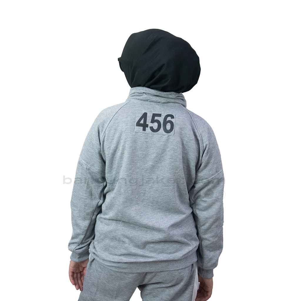 SQUID GAME SETELAN JAKET &amp; CELANA TERMURAH GREY II JAKET KOREA II JAKET OLAHRAGA II SETELAN ANAK