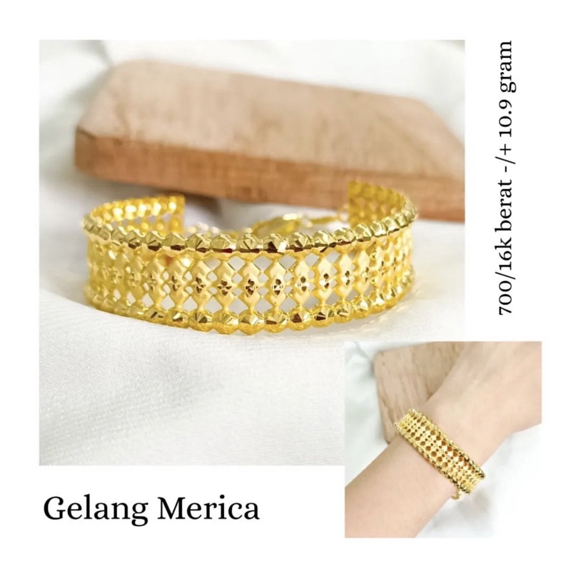 ready....gelang emas asli kadar 700 model mocca pengait baru