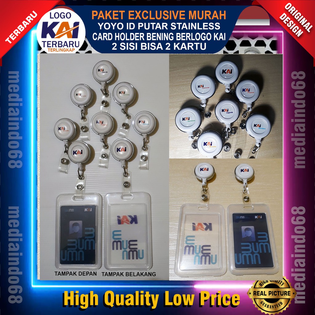 

YOYO PUTAR+CARD HOLDER BENING, LOGO BARU PT.KAI (Paket Exclusive)Grosir