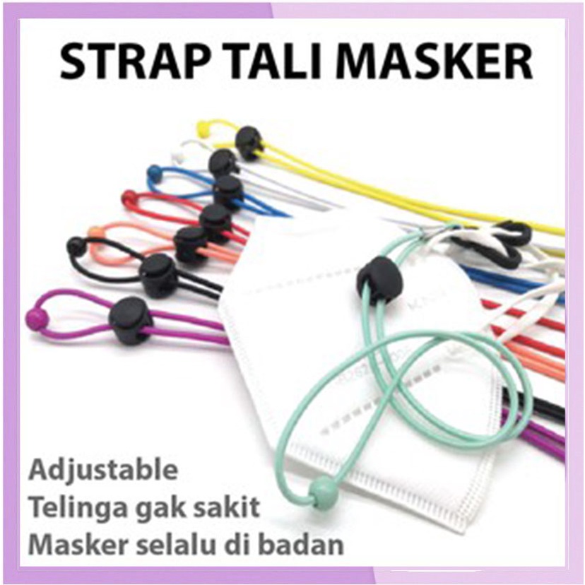 Tali Strap Gantung Masker Wajah Adjustable Aksesoris Hijab Headloop FREE Cantolan Kacamata