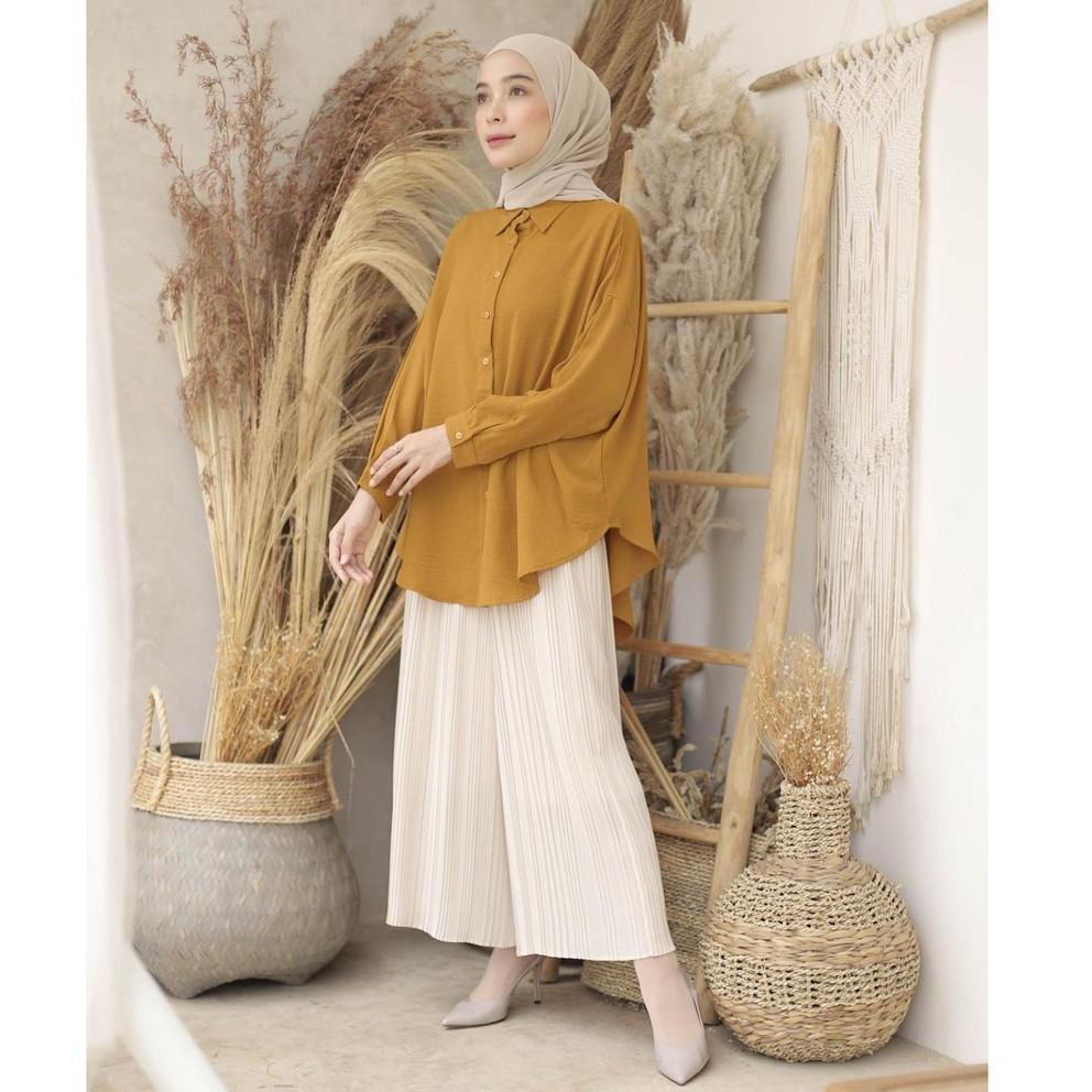 ⍗ ALFAZZA/ ANISA BLOUSE/ BIGSIZE/JUMBO/ RAYON VISCOSE PREMIUM/FASHION WANITA /ATASAN RAYON POLOS/LIL