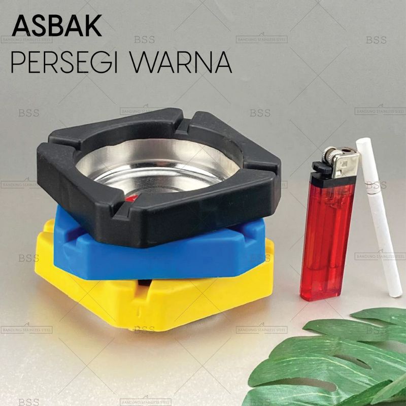 asbak stainless segi warna / asbak bintang warna / asbak kotak warna stainless / asbak bentuk bintang warna warni