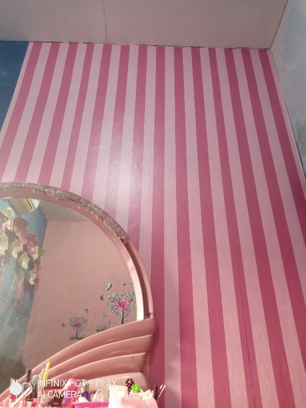 Wps598 Garis Merah Pink Wallpaper Sticker  Wal Paper Dinding Wpsbgs