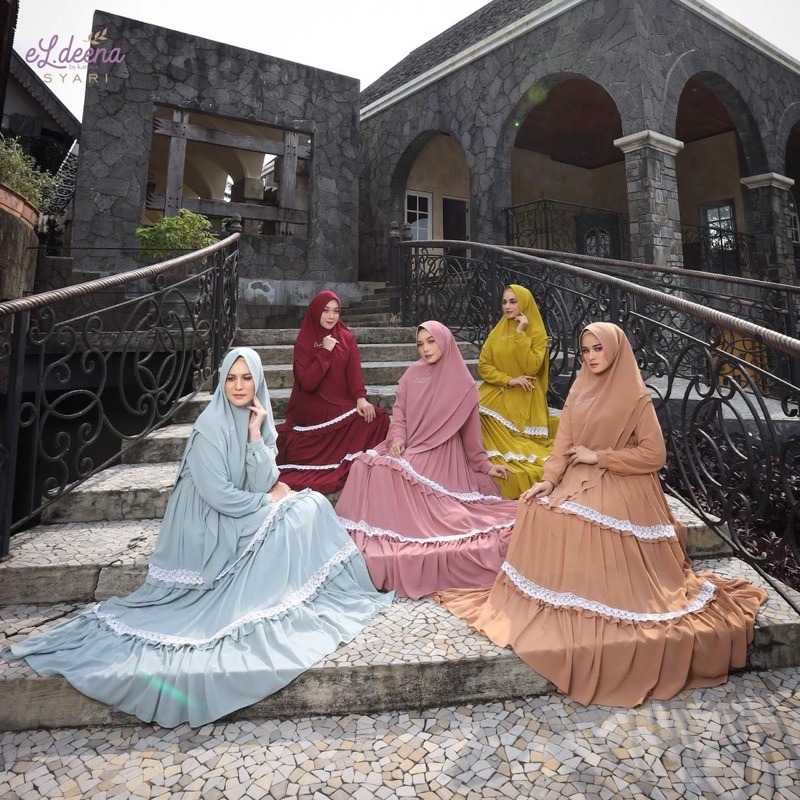 Haliya syari by eldeena kanaya | gamis ceruty