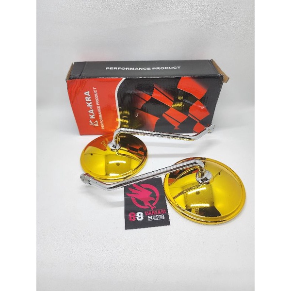 Spion Vespa Panjang Gold Drat Honda - Spion Vespa Honda Beat Vario PCX Lama Scoopy Supra Dan Motor Honda Lainnya