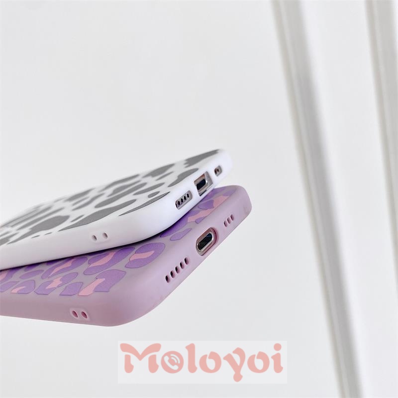 Casing iPhone 6 6s 7 8 Plus 11 12 X XR XS MAX SE 2020 12 11 Pro Max Soft TPU Leopard Phone Cover Case