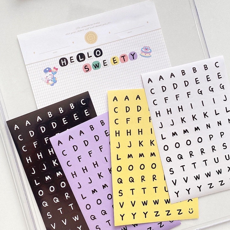 

[MIUKIEE] 1pcs ALPHABET NUMERIC Deco DIY Journal Diary Scrapbook