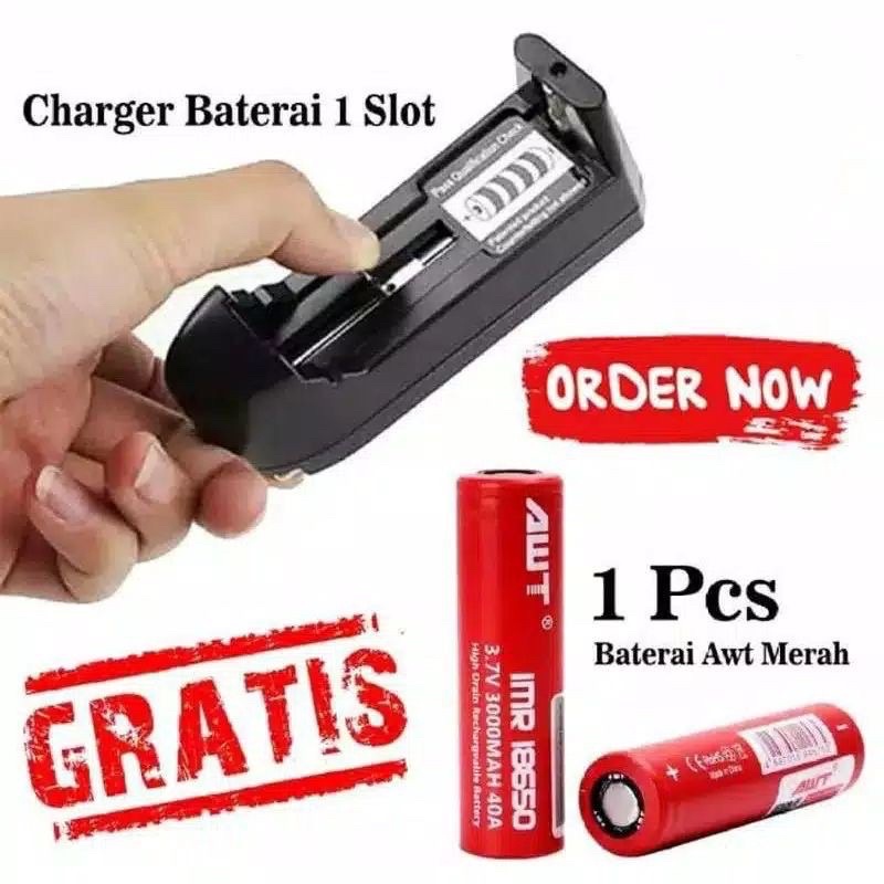 PROMO PAKET CHARGER 1 SLOT plus BATERAI 1 BIJI