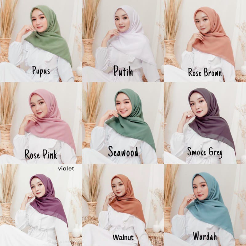 Segiempat Bella Squer|| Hijab segiempat bella squer 110x110