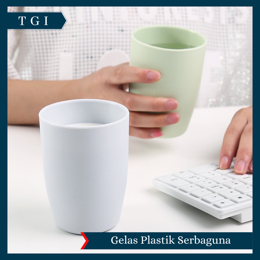 TGI - GELAS PLASTIK WARNA PASTEL AMAN BPA FREE | GELAS PLASTIK KUAT ELASTIS | GELAS MULTIFUNGSI | GELAS PLASTIK SERBAGUNA