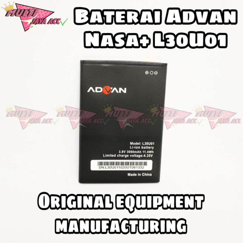 Baterai Original Advan Nasa Plus L30U01 Battery Batre Hp