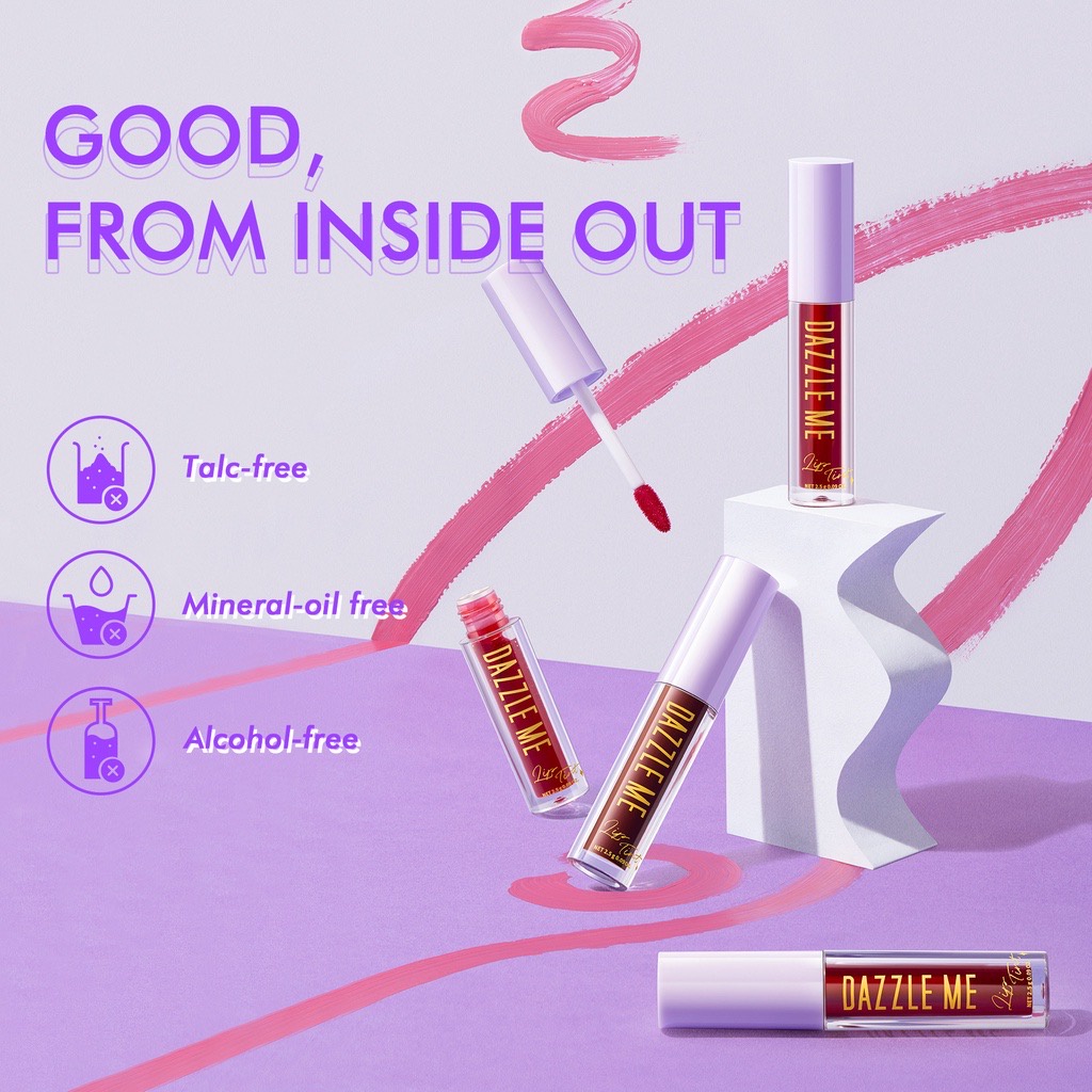 READY!! LIP TINT DAZZLE ME INK-LICIOUS LIP TINT BPOM LIPTINT DAZZLE ME BPOM ORIGINAL MATTEDORABLE LONGLASTING LIPTINT MURAH TAHAN LAMA HYPER MOISTURIZING LIP STAIN