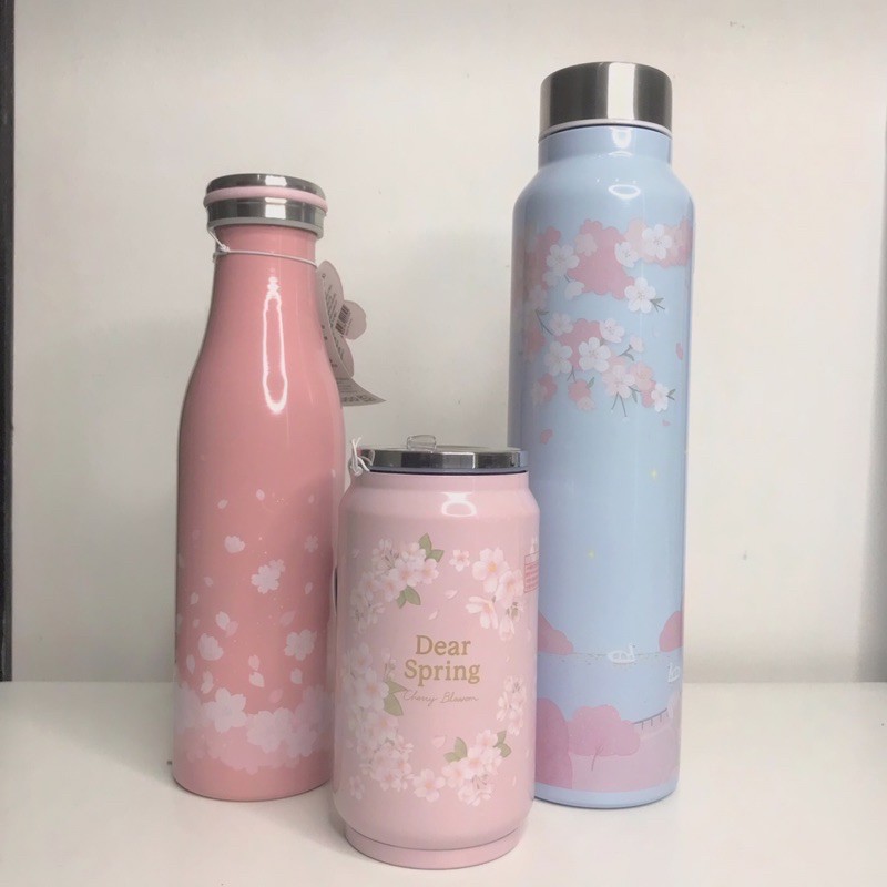 Jual Botol Stainless Steel Cherry Blossom Daiso Korea Spring Season ...