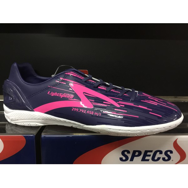 Sepatu futsal specs accelerator lightspeed in purple/scandinavian mura