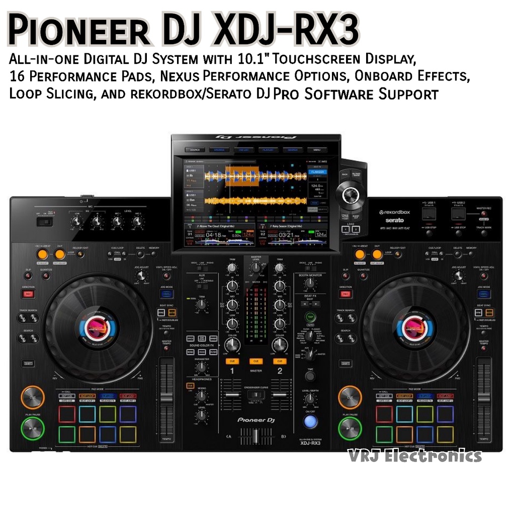 Pioneer DJ XDJ-RX3 Digital DJ System All-in-one  with 10.1" Touchscreen Display