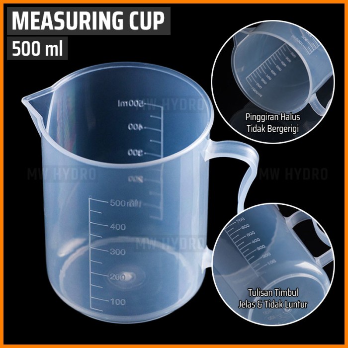 Jual Measuring Cup Gelas Ukur Takar Kapasitas Volume 500 Ml 500ml Plastik Indonesiashopee Indonesia 5078
