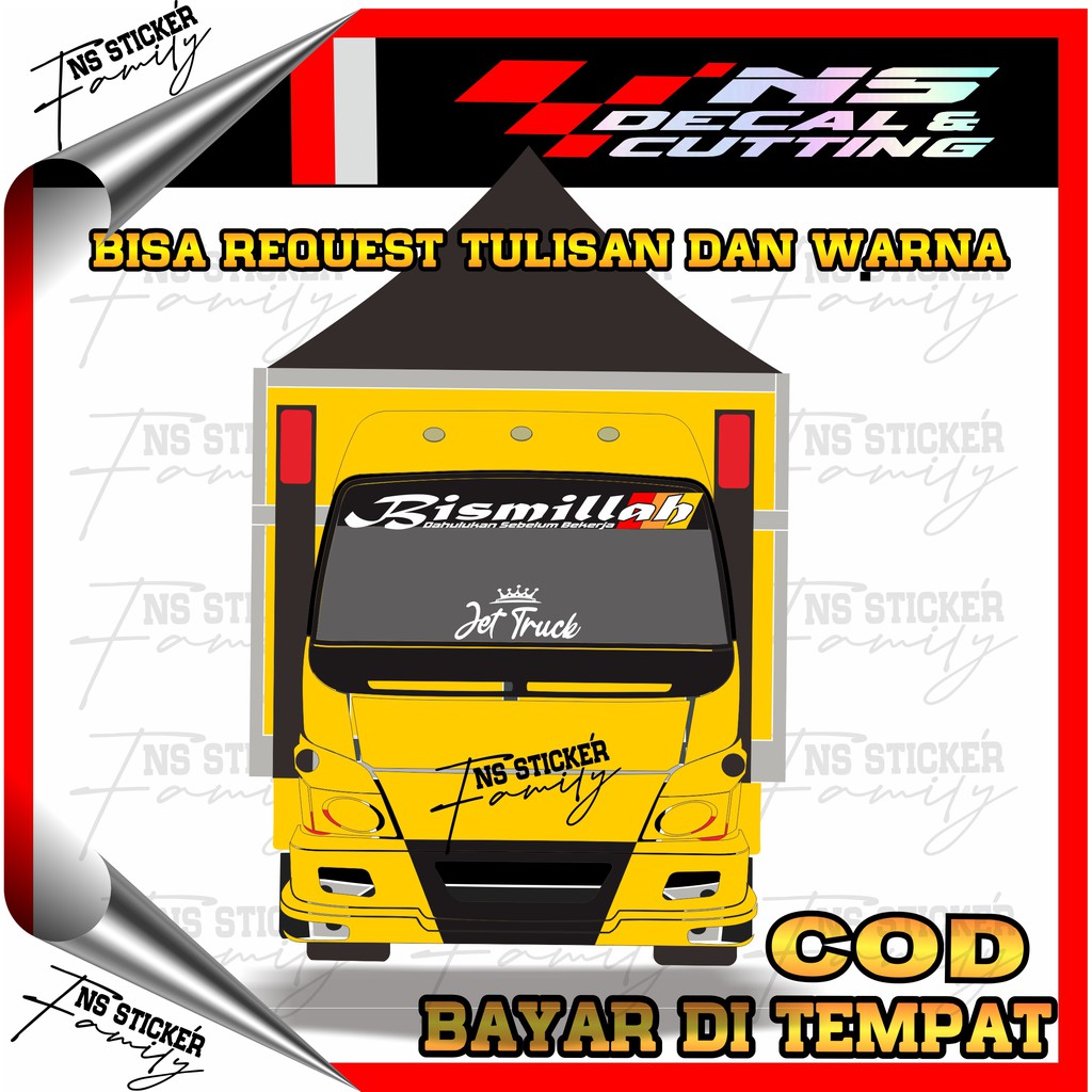 Stiker Kaca Depan Truck Atas Dan Bawah Stiker Truck Depan Stiker Truck Canter L300 Pick Up Shopee Indonesia