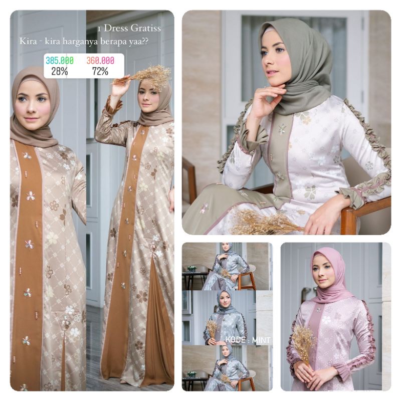 (COD) ARVI DRESS / REFERENSI ALEENA JAVINA ALEEN NEW MOTIF / KALEELA IED SERIES