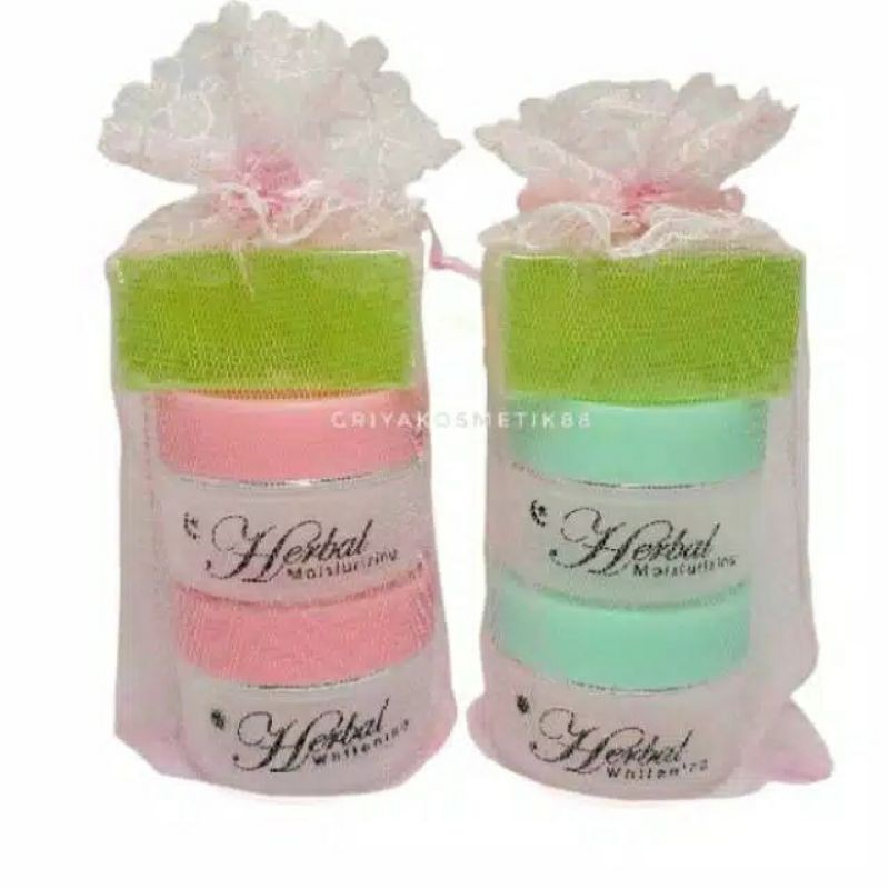

cream herbal pink hijau