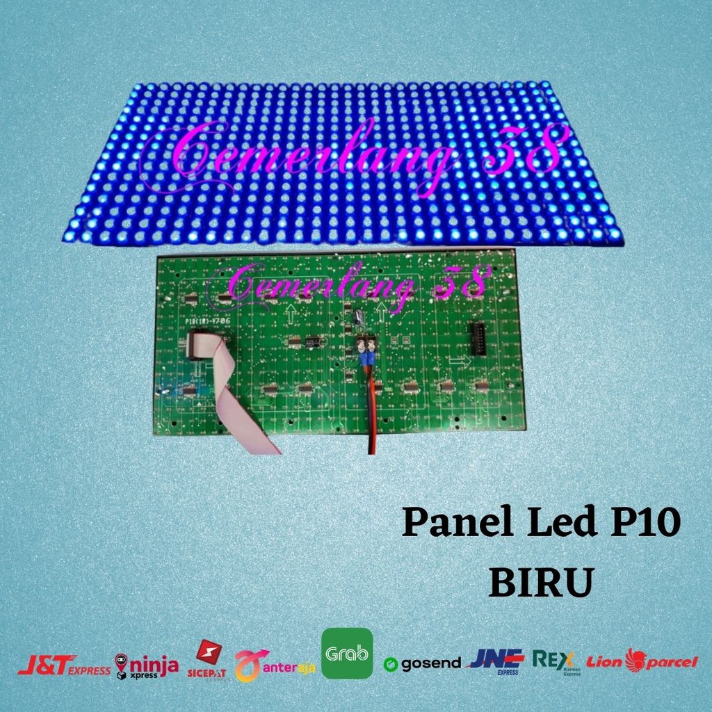 Module / Modul / Panel Led P10 Running Text Semi Outdoor Biru