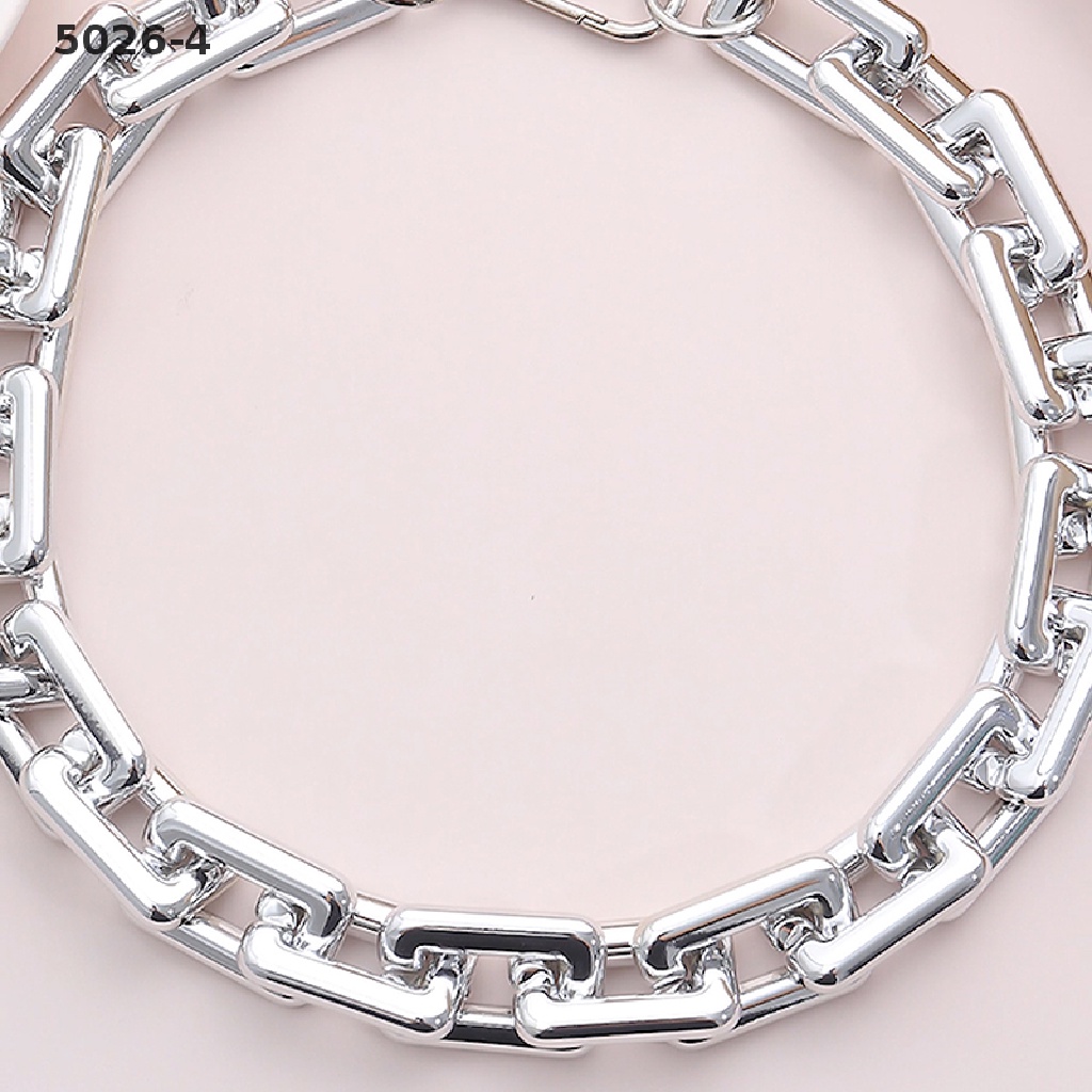 5026-4 Punk Hip Hop Choker Chunky Chain Necklace Statement Fashion Charm Jewelry 5026-4