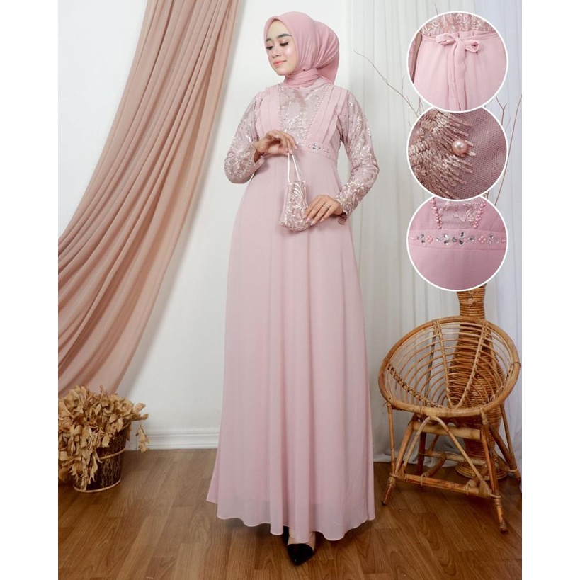 Gamis Salsabila / Fashion Muslimah / Outfit Kekinia / COD