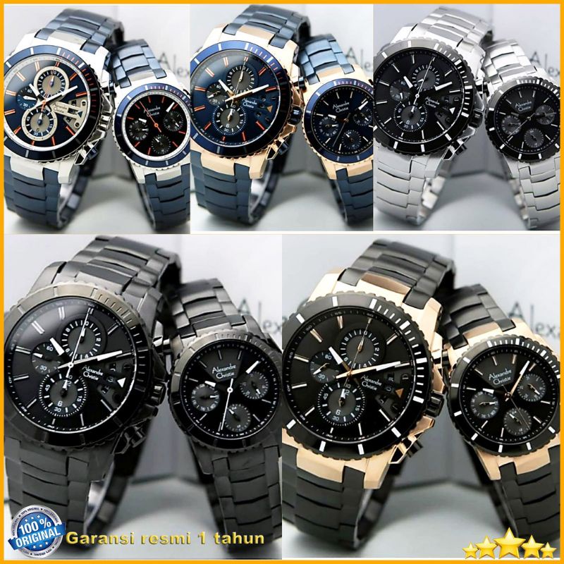 Alexandre Christie AC6455 Jam Tangan Pria AC 6455 Rantai / 6455 Original