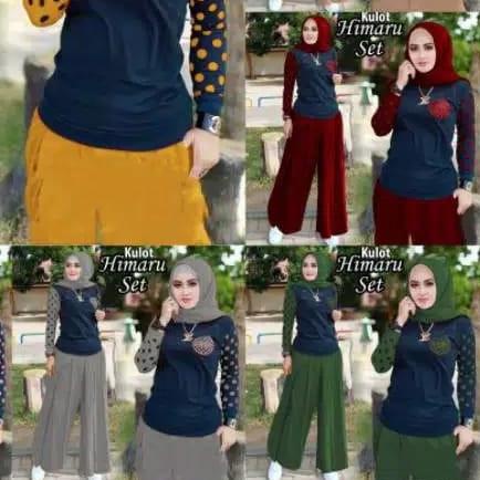 SETELAN HIMARU KULOT / SETELAN KULOT / CELANA KULOT SET / KULOT HIMARU SET