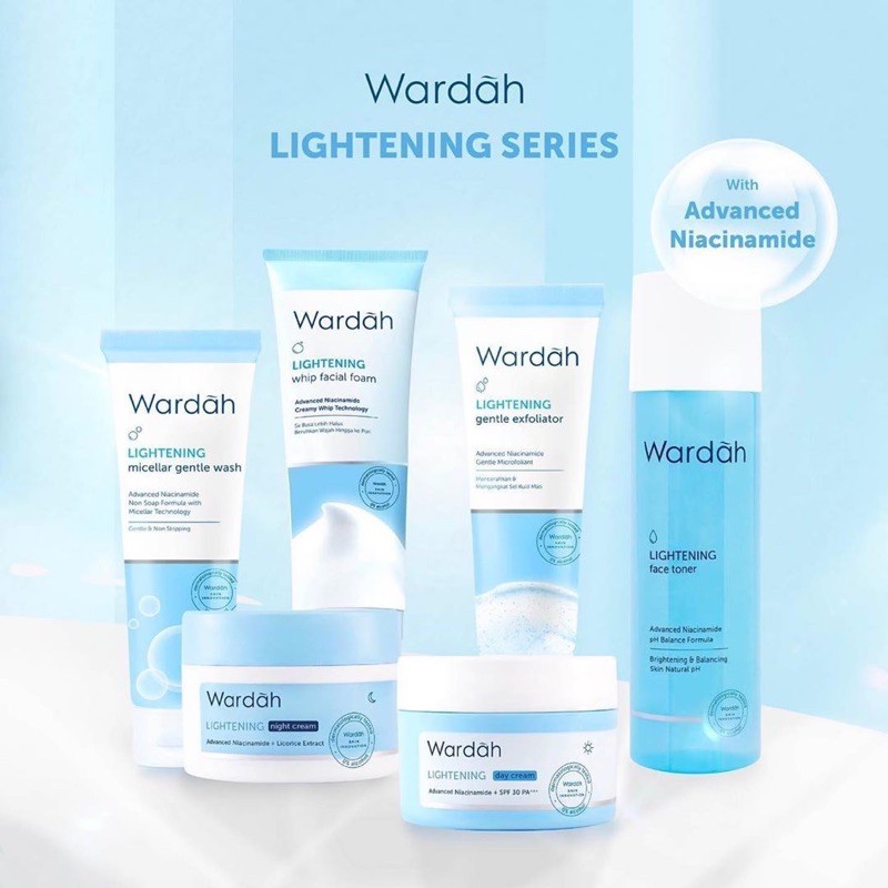 `ღ´ PHINKL `ღ´ ᘺᗩᖇᕲᗩᕼ Wardah face scrub  biru lightening series exfloliating sel kiulit mati wajah