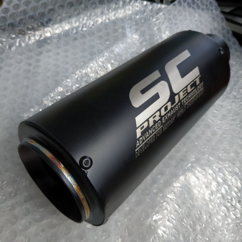 SLINCER SC PROJECT BLACK DOFF UNTUK SEMUA TIPE MOTOR SUARA GAHAR